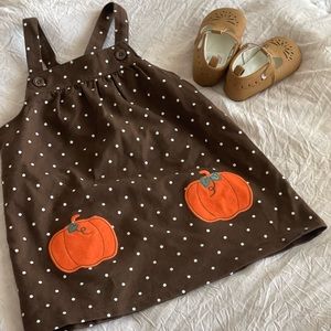 Toddler Pumpkin Dress /Overalls | 2T